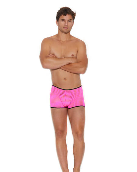  Mens Striped Mesh Boxer Brief