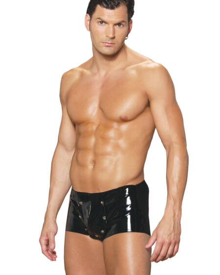  Mens Vinyl Shorts With Break Away Front